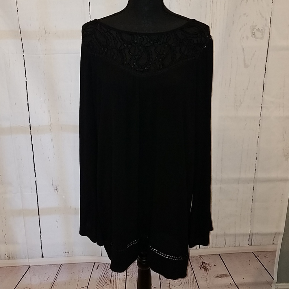 Lovemarks Black bohemian style dress Sz M
